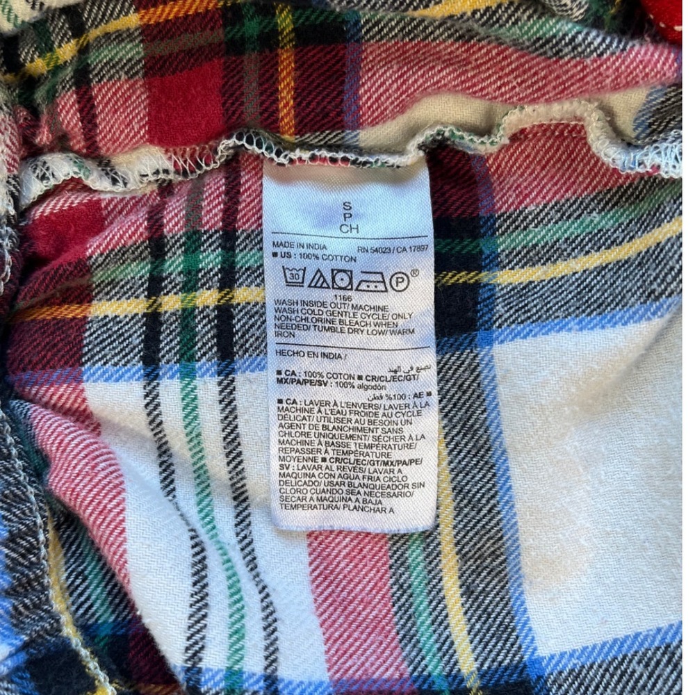 Old Navy Pajama Shorts Women Red Plaid Flannel Cotton Elastic Waist- Small - Picture 5 of 6